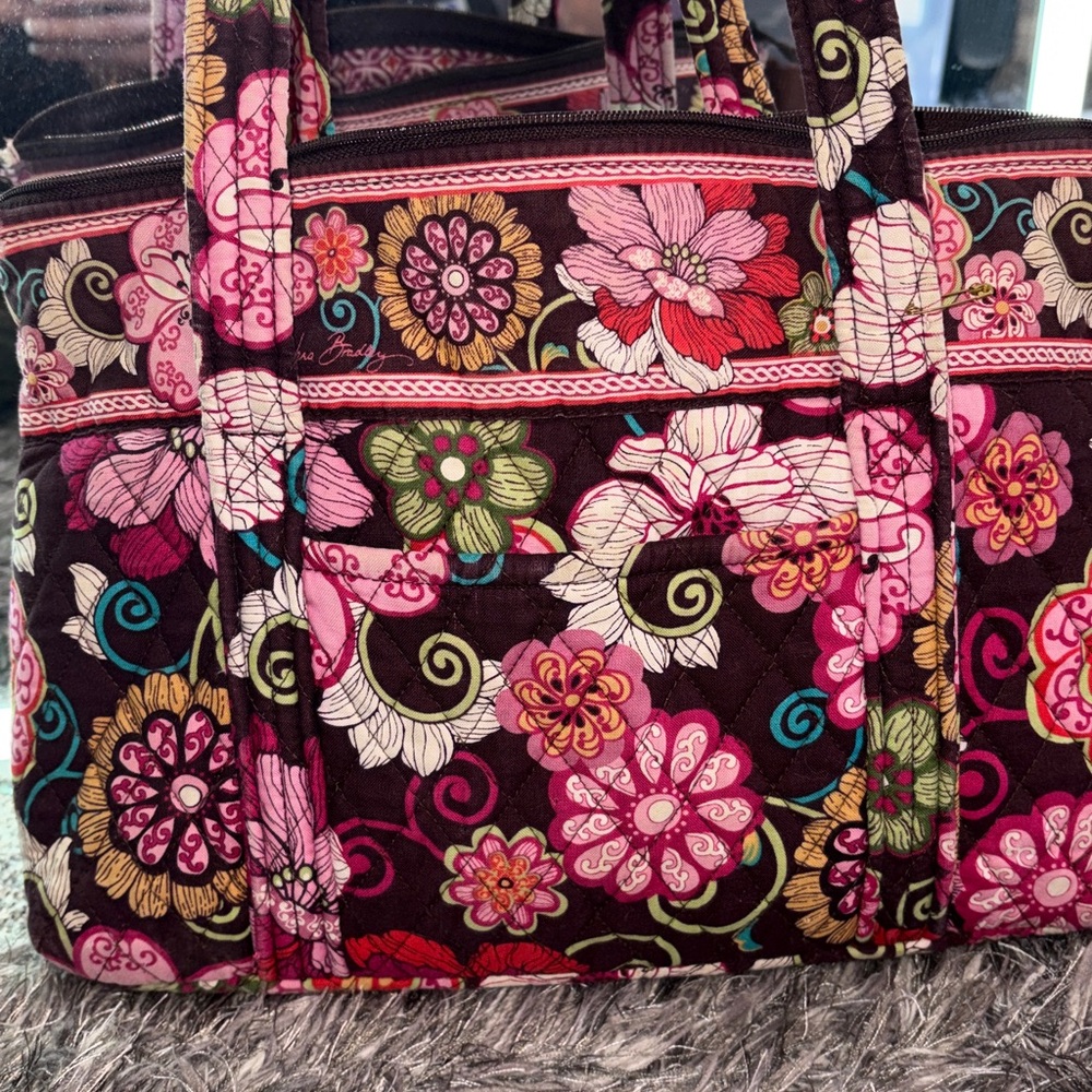 Vera Bradley Floral Patterned Tote Bag - Picture 6 of 12